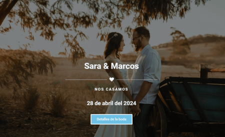 ENY eventos - Invitaciones en línea: Bodas - Vista de invitación en Computador