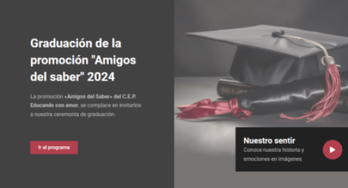 ENY eventos - Invitaciones en línea: Graduación - Invitación modelo 2 en computador